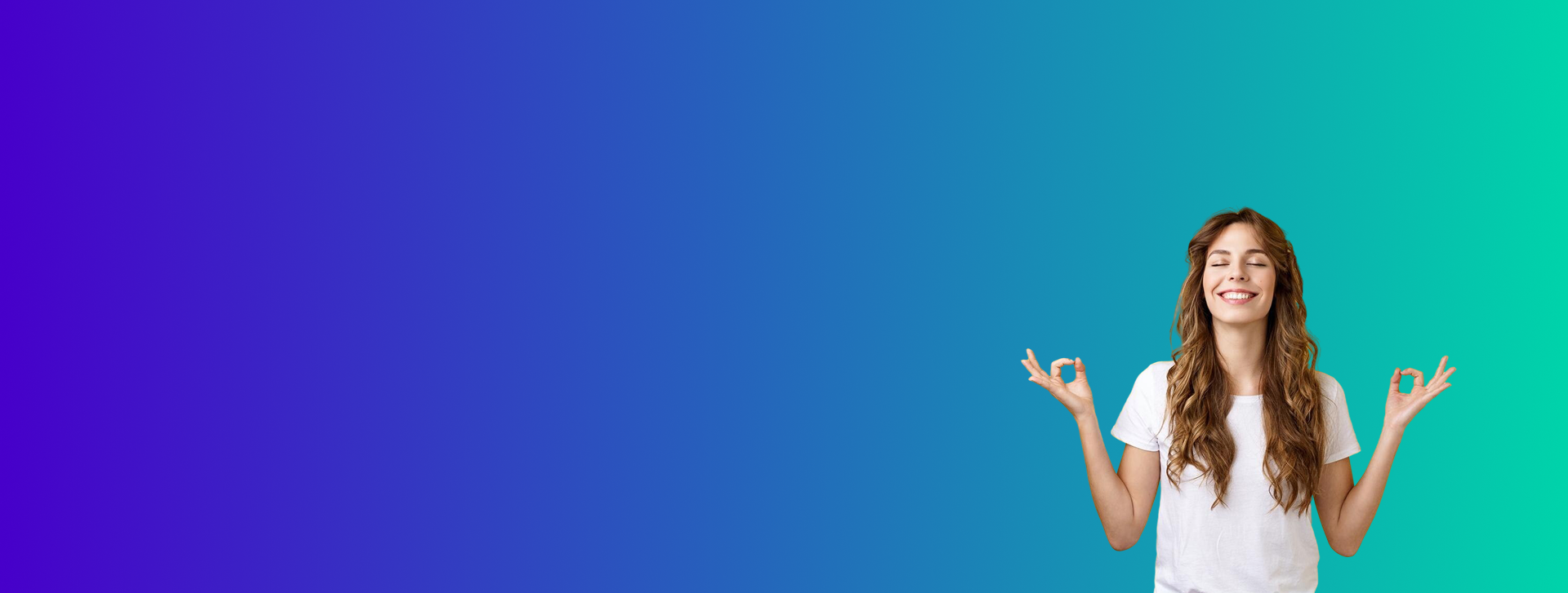 Happy woman relaxing